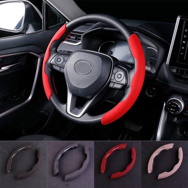 

steering wheel covers 1pair universal car cover sweatproof non-slip fluffy soft suede protector modification accessory
