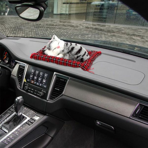 

interior decorations cute sleeping cat kitten toy car ornaments dashboard decoration plush for boat truck off road 4x4 caravan accessories