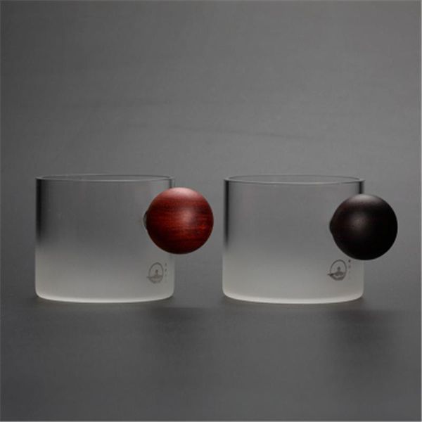 

wine glasses transparent glass cup with the special handle tea drinkware milk office cups birthday gift box