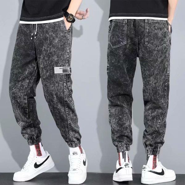 

men's pants 2021 fashion hip hop harajuku streetwear jogging cargo men casual clothing elastic waist trouser, Black