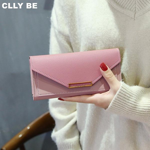 

wallets high capacity fashion woman hasp long wallet leather card holder purse simple women coin, Red;black
