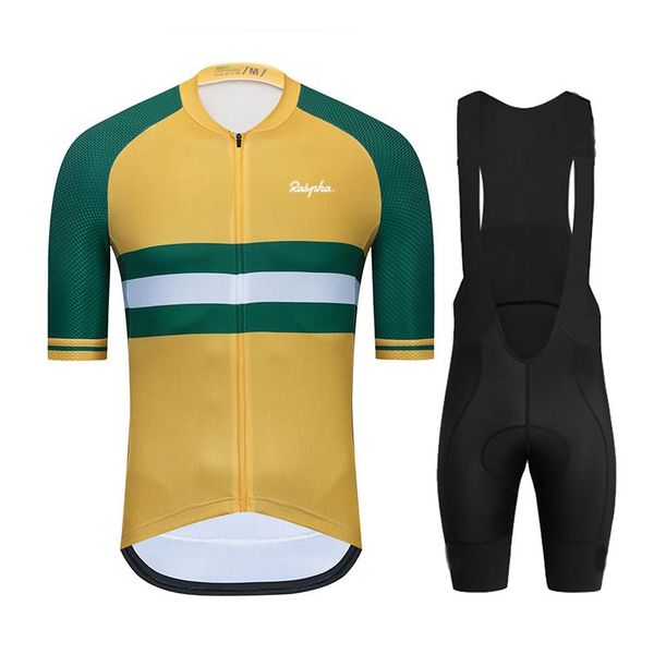 

ralvpha 2021 ropa ciclismo cycling jersey bib shorts set quick dry 19d gel pad mountain clothing suits outdoor mtb bike racing sets, Black;blue