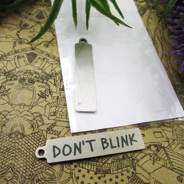 

40pcs--stainless steel charms"don't blink" more style choosing diy pendants fo necklace, Bronze;silver