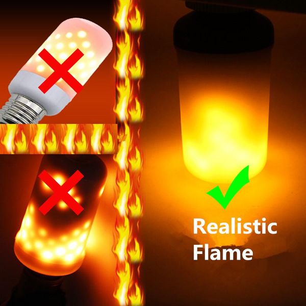 

bulbs ac85-265v led flame lamp e27 b22 e14 fire effect light bulb 5w 9w leds bombillas luces decoracion lampara flickering lampada