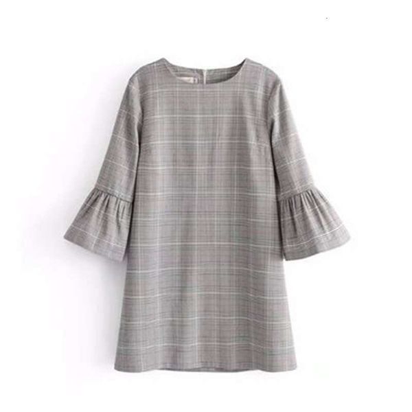 

checked dresses women's casual mini dress, Black;gray