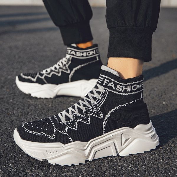 

2021 new mens fashion casual shoes high-breathable comfortable trend sports running shoes non-slip deodorant increased soft