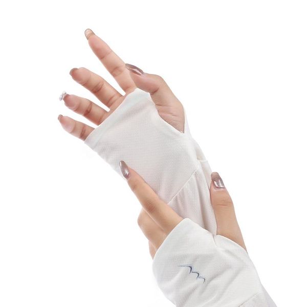 

five fingers gloves summer uv sunscreen sleeves cycling women 2021 outdoor sports sleeve cute korean style versatile arm warmers, Blue;gray