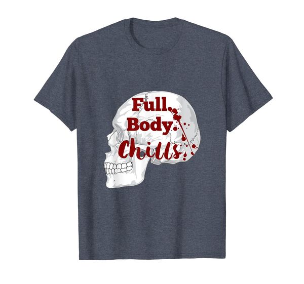 

full body chills skull crime junkie podcast fan t-shirt, White;black