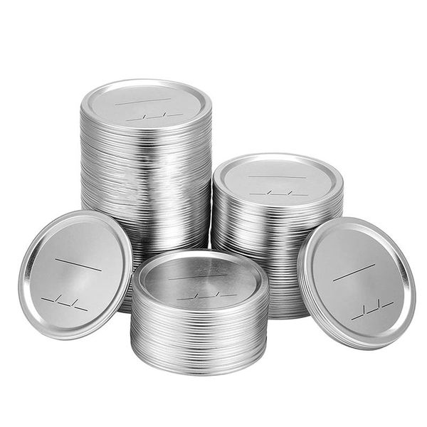 

kitchen storage & organization 150pcs mason wide mouth canning lids,reusable leak proof seal lids- 86mm split-type jar lids