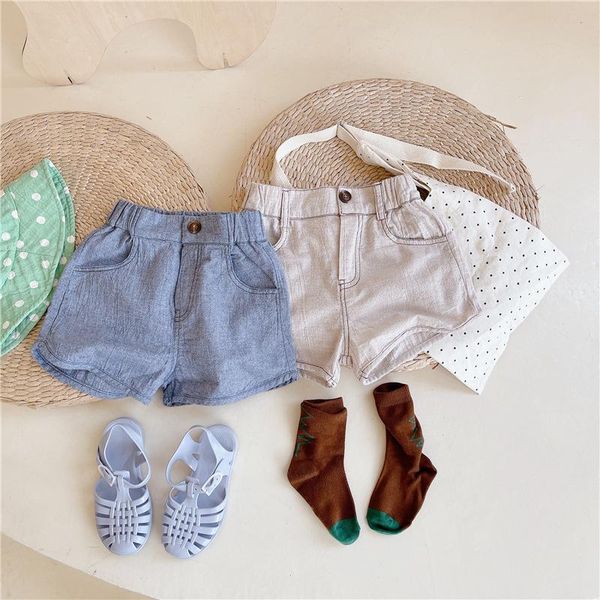 

shorts melario solid color boys kids girls children summer beach loose casual pants cotton comfortable 1-6 yrs, Black