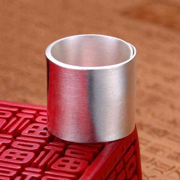 

cluster rings s925sterling silver ring men and women matte large opening cold wind adjustable the same paragraph, Golden;silver