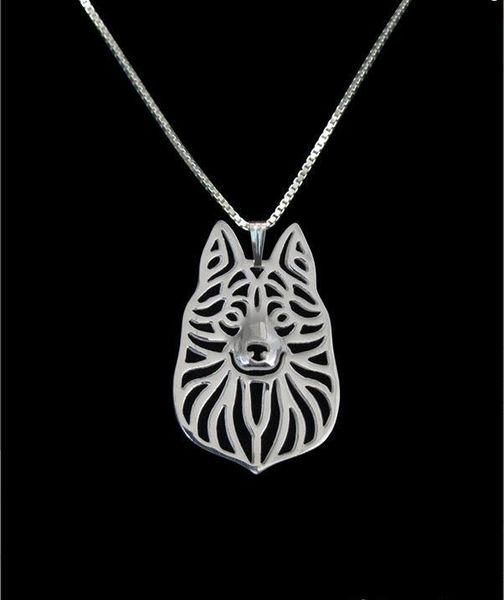

pendant necklaces drop -schipperke necklace, Silver
