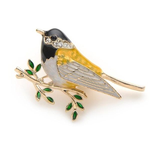 

pins, brooches leisure rhinestone s happy magpie brooch bird men's and women's clothing jewelry accessories, Gray