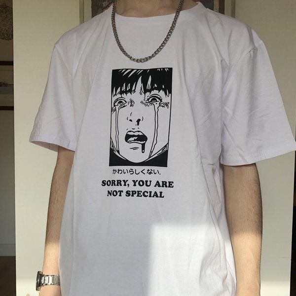 

sorry you are not special women t shirts letter cartoon japanese summer fun female short sleeve hip hop tees, White