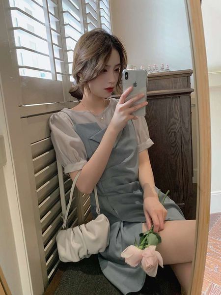 

summer limited soft water like dress zheng 04 am10:00 product, Black;gray