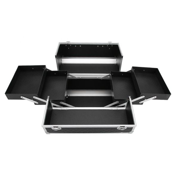 

nail art equipment aluminium alloy manicures storage box makeup beauty styling, Silver