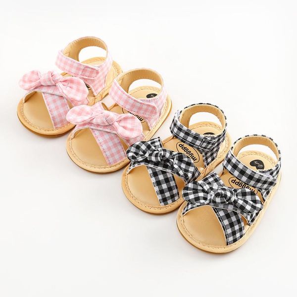 

first walkers 2021 toddler sandals infant baby girls shoes bow-knot princess fashion rubber sole non-slip 2-colors
