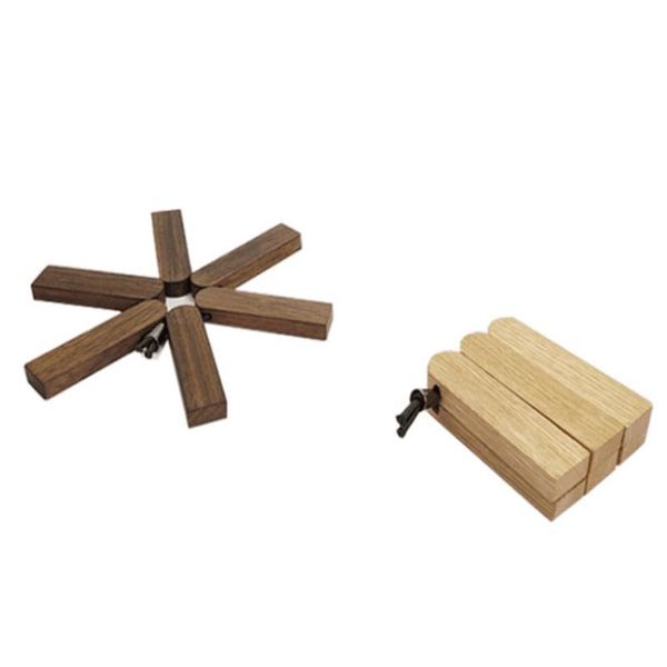 

mats & pads foldable heat resistant placemat dining table mat wood material insulation for pan pot bowl holder utensils