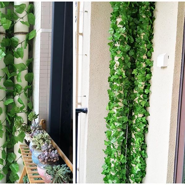 

decorative flowers & wreaths artificial leaves hanging plants ivy vine fake greeny chain wall home room garden wedding outside decoration