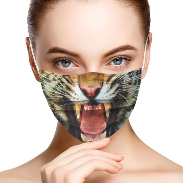 

10pcs animals mask face shield masque face mask cloth for women men duct masks cat mascarillas funny halloween cosplay masque