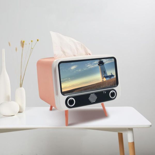 

cell phone mounts & holders creative 2 in 1 mobile holder with tv tissue box deskpaper dispenser storage napkin case organizer