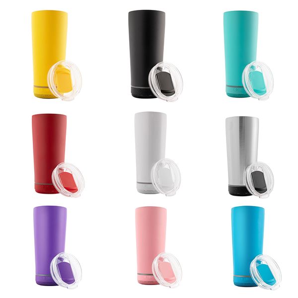 

11 colors 18oz sublimation music cup stainless steel insulated tumbler with speaker portable wireless tumblers