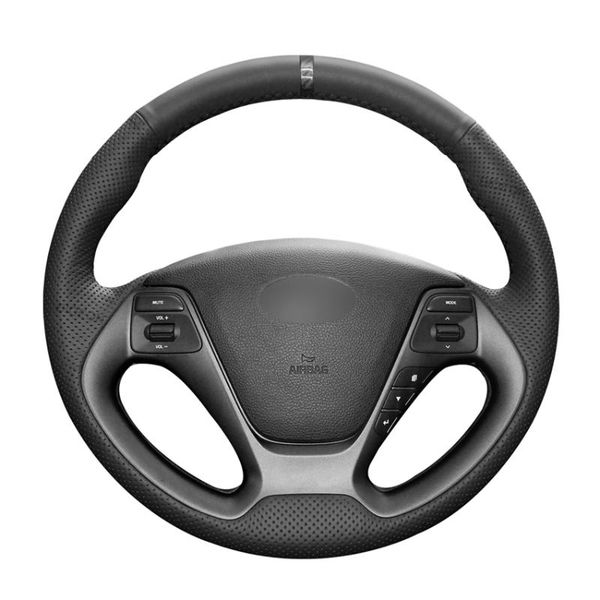 

steering wheel covers black pu artificial leather cover braid for kia ceed cee'd cerato forte koup 5 2012 2013 2014 2021-2021
