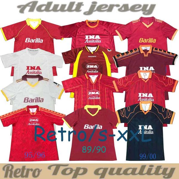 

95 96 97 98 99 10 roma retro soccer jersey 00 01 02 totti classic batistuta candela football shirt vintage 2002 maglia da nakata 88 89 90 91, Black;yellow