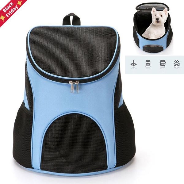 

foldable pet carrier backpack dog cat outdoor travel packbag portable zipper mesh out bag car seat covers