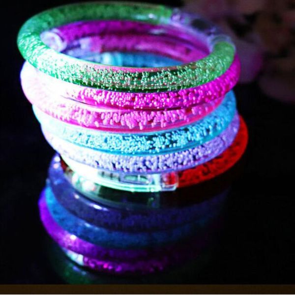 

light up acrylic bubble bracelet led lights flashing beads bangle wedding birthday party wristband circles with batteries glow in dark tikto, Red;brown