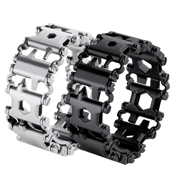 

watch bands multifunctional watchband stainless steel band 20mm 22mm 24mm 26mm 28mm men bracelet, Black;brown