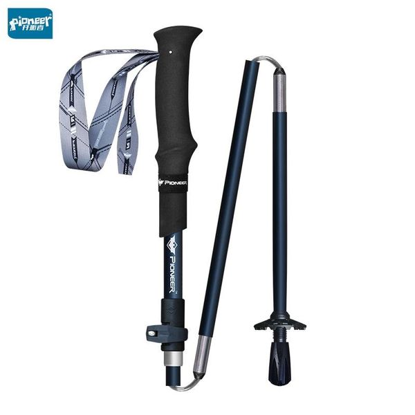 

trekking poles pioneer 2pcs ultralight carbon fiber adjustable 5 section collapsible nordic walking sticks camping hiking canes