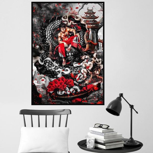 

paintings japanese anime luffy art print modern poster wall home decoration painting picture living room