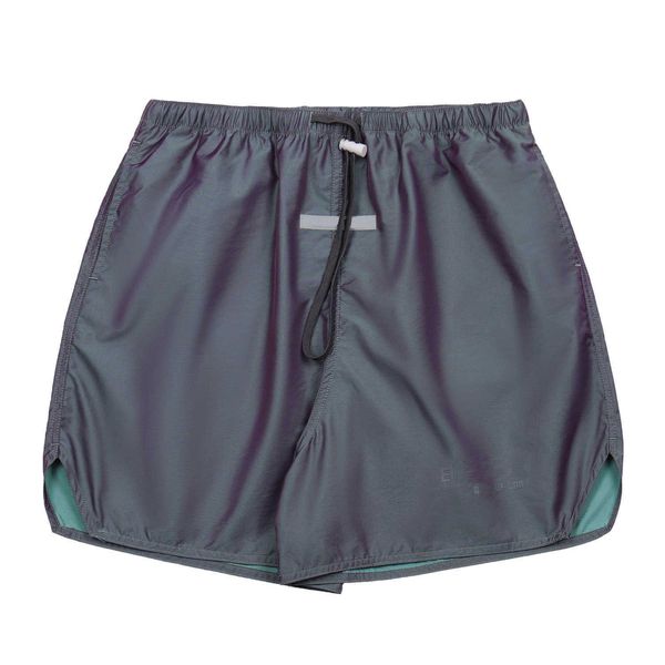 

men's shorts grace of casual high street multicolored hip-hop laser nylon reflective material shorts five point pants, White;black