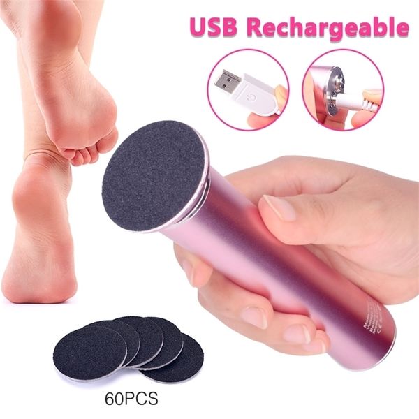 USB Аккумуляторная беспроводная электрическая нога файл кутикула Callus Remover Machine Pedicure Tools инструмент для ног Уход за пяткой с наждачной бумагой 220301