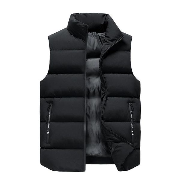 

men's vests vest men fashion winter jackets warm down casual coats zipper jacket sleeveless male outwear, Black;white