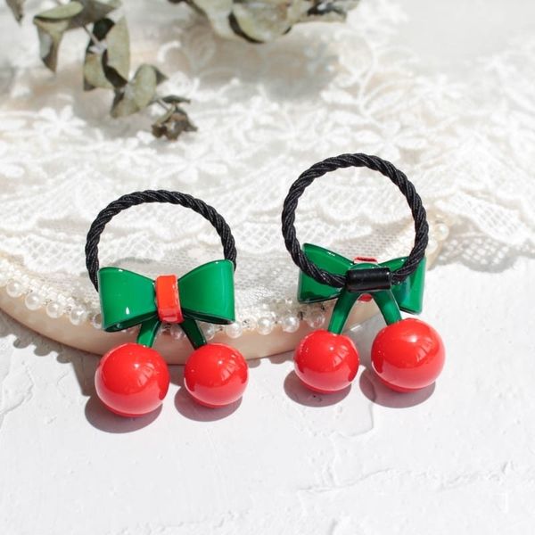 

1pcs beautiful new sweet cherry princess headwear from cartoon children elastic hair bands strings baby accessories, Pink