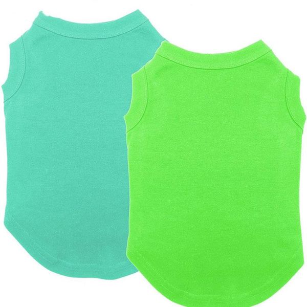

dog apparel 2 pieces pet shirts plain t shirt soft puppy t-shirts small clothes cute pullover thin clothing for most