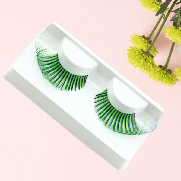 

false eyelashes 1 pair reusable long thick fancy party feather makeup eye lashes exaggerated simulation curl