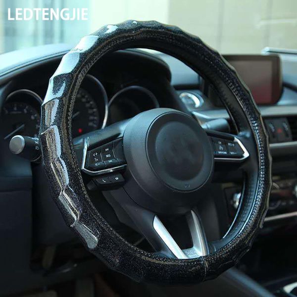 

steering wheel covers ledtengjie car cover four seasons universal fluorescent colorful wave anti-skid fashion interior essential