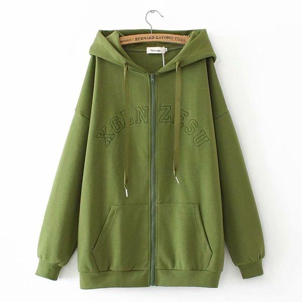 

women's hoodies & sweatshirts plus size xl-3xl hooded with pockets zipper up pullover autumn long sleeved outwear, Black
