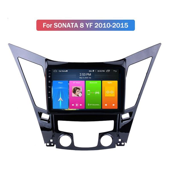 2 DIN Auto Stereo GPS GPS Leitor de DVD para Hyundai Sonata S YF 2010-2015 com espelho Link OBD Carplay