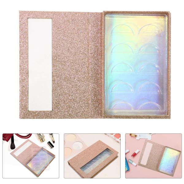 

false eyelashes empty eyelash packaging boxes glitter square storage