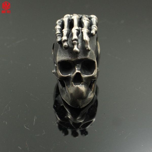 

outdoor gadget accessories car keychain paracord white touch head skull knife beads gadgets