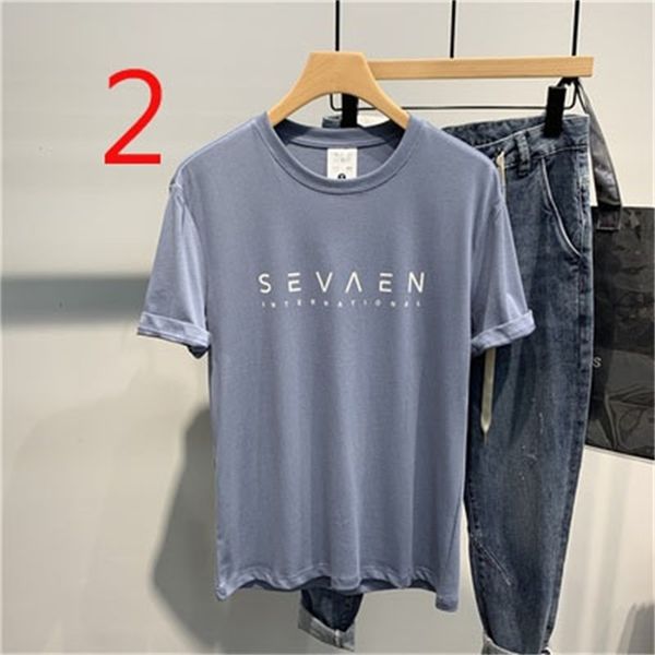 

men's korean-style slim round neck t-shirt tide brand t summer short sleeve cotton half 1 210420, White;black