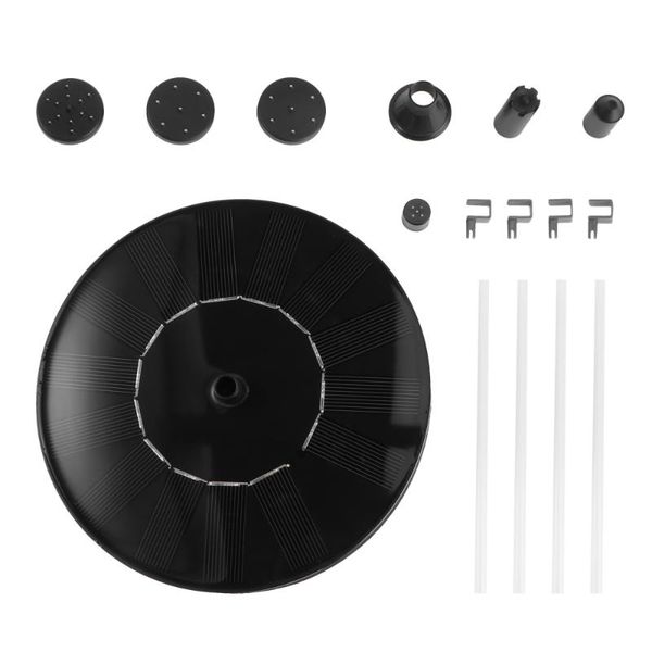 

1pc creative fountain pump outdoor solar panel landscape ornament black garden decorations