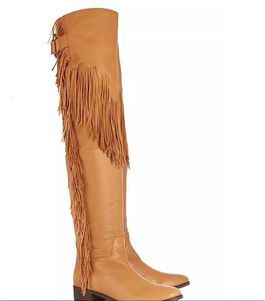 

boot fashions yellow/black on knee to shoes fringe heels women's size big boots