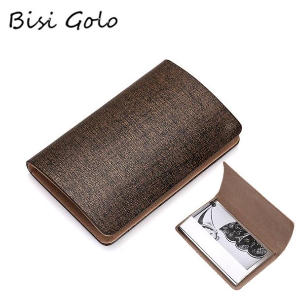 

card holders bisi goro leather business case fashion men and women name holder waterproof wallet creative large capacity, Brown;gray