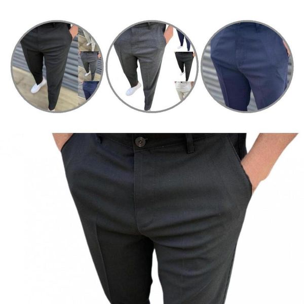 

men's pants skin-friendly business anti-shrink male autumn for daily wear fashionable, Black