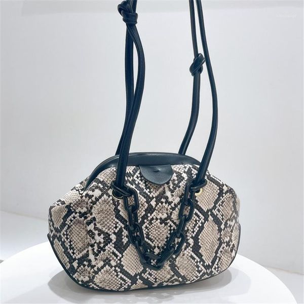 

evening bags fashion printed serpentine shoulder bag for women acrylic chain ladies underarm portable casual handbags